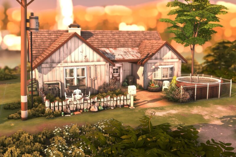 Sims 4 Rags to Riches Starter Homes for Realistic Gameplay (No CC)