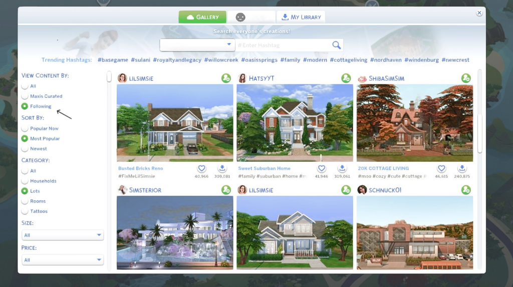 How to Start a Fresh Sims 4 Save with All No CC Builds 5 sims 4 gallery following list