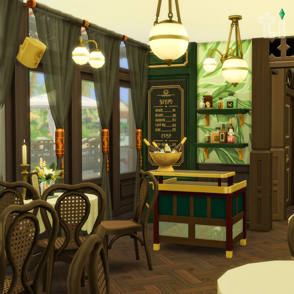12 Restaurants in Sims 4 for Family Dinners, Date Nights & More (No CC) 19 sims 4 boat restaurant indoors no cc