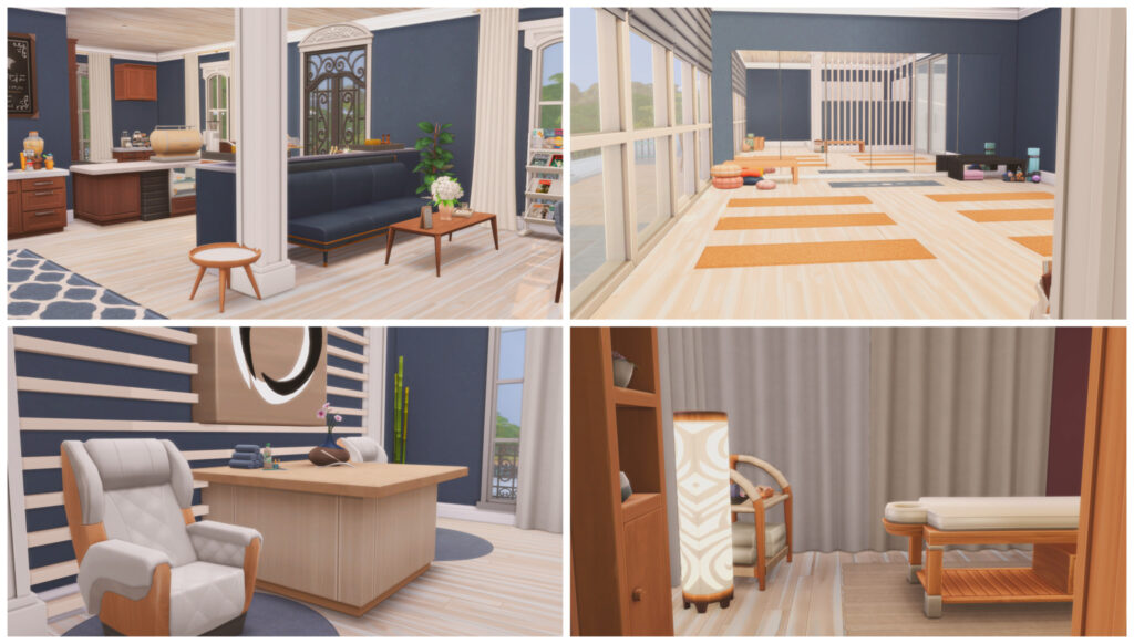 10+ Sims 4 Spas for Self Care & Wellness (No CC) 41 sims 4 luxury spa