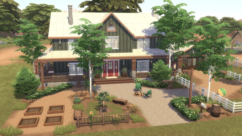 10 Sims 4 Horse Ranches for Realistic Country Gameplay (No CC) 45 sims 4 ranch build chestnut ridge