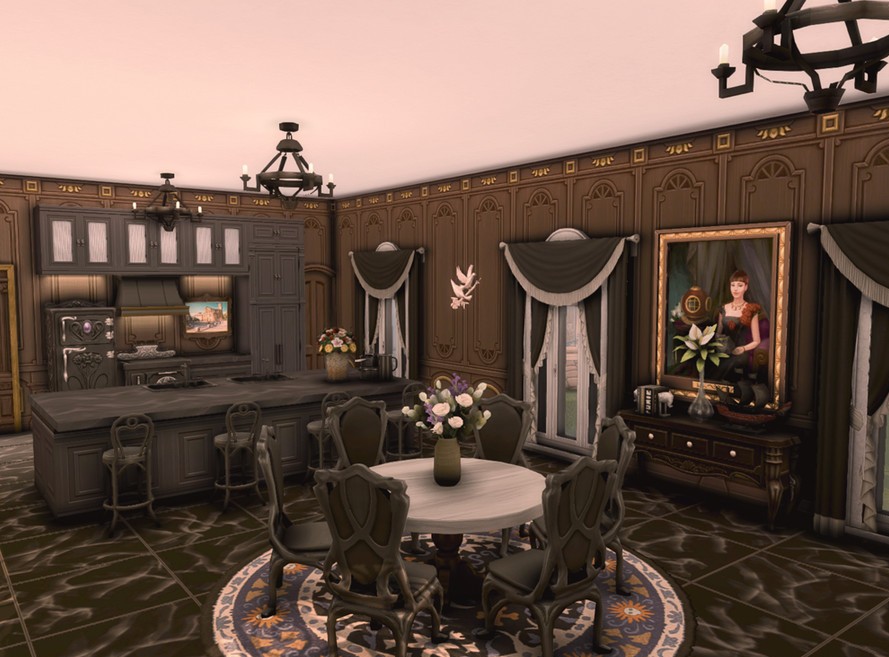 15 Sims 4 Mega Mansions For Sims With Billionaire Status (No CC) 61 sims 4 dark mega mansion