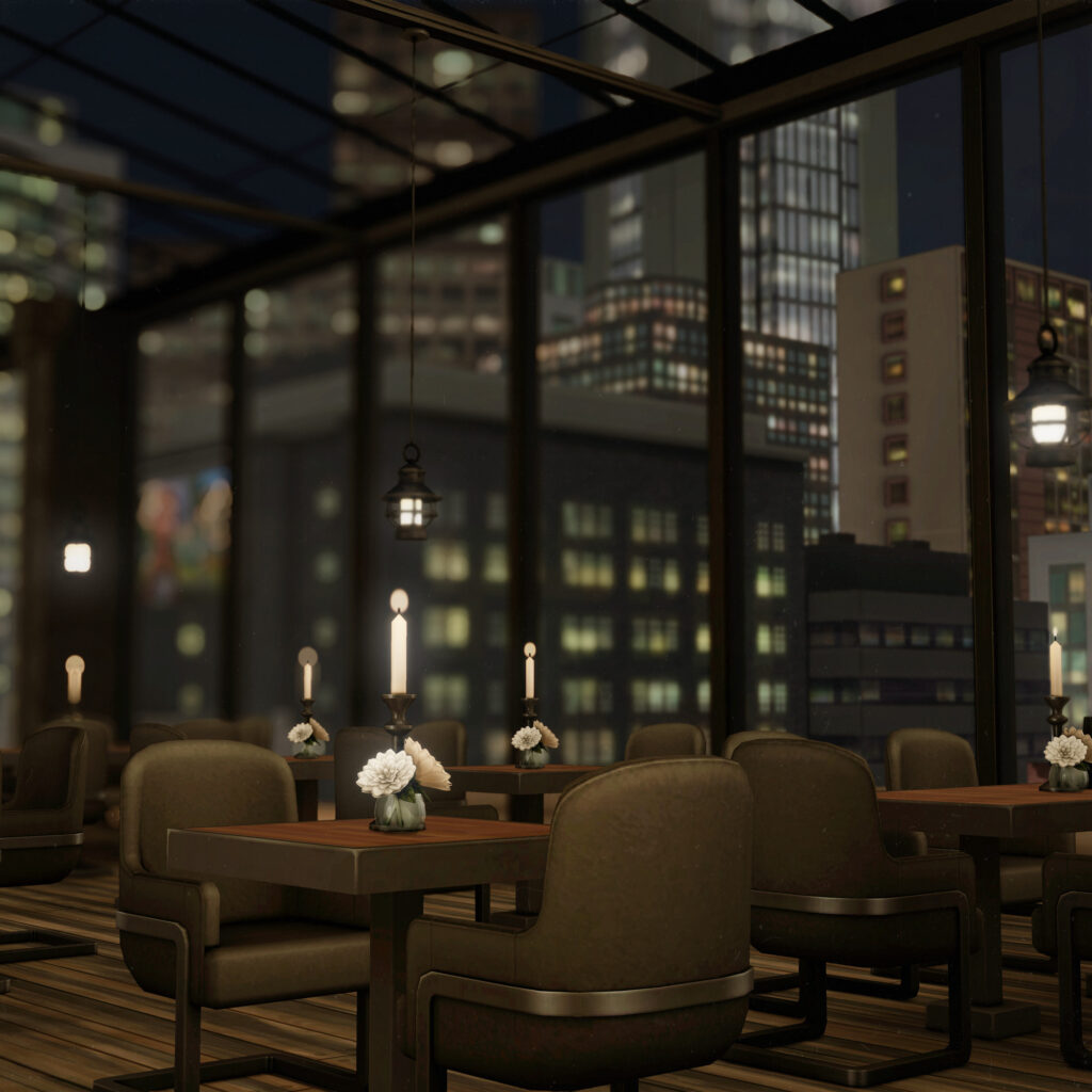 How Rich Sims Spend Their Time: Building a Luxury Lifestyle in The Sims 4 (No CC) 11 sims 4 fountainview restaurant
