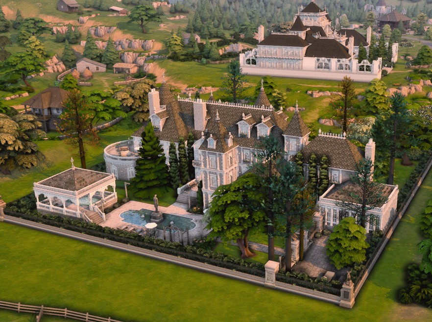 15 Sims 4 Mega Mansions For Sims With Billionaire Status (No CC) 63 sims 4 gothic mega mansion