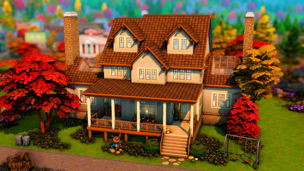 12 Cozy Sims 4 Fall Family Homes for the Perfect Autumn Save (No CC) 10 sims 4 fall family home no cc 1